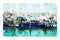 Abstract watercolor style image of nautical concept with marina, sea and boats