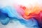 abstract watercolor swirls in vibrant hues