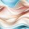 Abstract wave background in pale pink and beige with flowing fabrics (tiled)