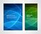 Abstract wave curved line blue water flow brochure realistic template set vector