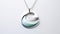 Abstract Wave Design Silver Pendant Necklace