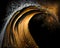 Abstract wave dynamic background texture. Golden science fiction style. Concept of luxury, success, and triumph