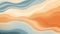 Abstract Wave Illustration In Turquoise And Orange
