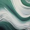 Abstract Wave Of Paper: Green And White Digital Painting