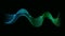 Abstract wave  vector  art glowing in the dark background looping video