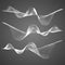 Abstract waveform smooth curved line Design element Technological background with creative wavy white line Stylization