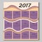 abstract waves calendar 2017 year