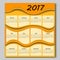 abstract waves calendar 2017 year
