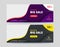 Abstract Waves Facebook Sale Cover Banner || Black and Yellow Banner || Purple and Red Banner