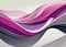 Abstract of waves of flowing pink, magenta, gray and purple on white background