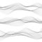 Abstract waves, grey lines on white background