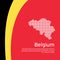 Abstract waving belgium flag mosaic map. Creative background for belgium holidays design. Business booklet. Flat style. Graphic