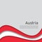 Abstract waving flag of austria. Austrian business booklet, flyer. Paper cut style. Creative background for the design