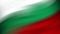 Abstract waving flag of Bulgaria: seamless loop animation