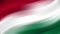 Abstract waving flag of Hungary: seamless loop animation