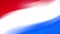 Abstract waving flag of the Netherlands: seamless loop animation