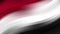 Abstract waving flag of Yemen: seamless loop animation