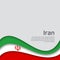 Abstract waving iran flag. Iranian state patriotic banner, flyer. Business booklet. Card design. Paper cut style. Creative