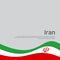 Abstract waving iran flag. Iranian state patriotic banner, flyer. Card design. Paper cut style. Business booklet. Creative