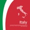 Abstract waving italy flag mosaic map. Creative background in italy flag colors for holiday card design. National poster. State