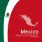 Abstract waving mexico flag mosaic map. Creative background in mexico flag colors for holiday card design. National poster. State