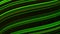 Abstract waving neon lines of green and red color on black background, seamless loop. Animation. Beautiful curved