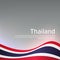 Abstract waving Thailand flag. National thai poster. Creative background for design of patriotic holiday card. State thailand