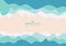 Abstract wavy design of blue sea water pastel artwork background. illustration vector eps10