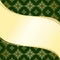 Abstract wavy green and gold vector background