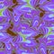 Abstract wavy spots of fluid pouring seamless pattern in violet tones.