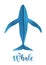 Abstract whale logo deign