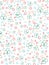 Abstract white background with clover and geometric shapes. Multi-colored lines. Vector