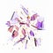 Abstract white background with isolated glass shards and glitter. 3d illustration, 3d ..rendering