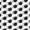 Abstract white black circle strokes pattern. Rough creative minimal design decoration. Grunge expressive polka dot