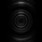 Abstract white camera lens shutter on black background