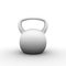 Abstract White Kettlebell isolated. Illustration