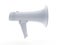 An abstract white megaphone