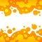 Abstract white, orange and yellow round bubbles