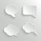 Abstract White Speech Bubbles Set