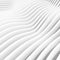 Abstract white waves background, square digital 3d