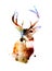 Abstract Whitetail Deer Painting Illustration