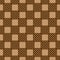 Abstract wicker geometric seamless pattern. Brown colors