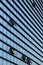 Abstract windows of a skyscraper - blue elegant perspective texture