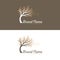 Abstract windy tree illustration image for consulting, foundation business vector logo template