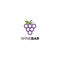 Abstract wine logo template. Wine icon. Purple grapes.