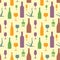 Abstract wine seamless pattern