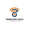 Abstract wireless logo vector