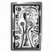 Abstract Woodcut Style Illustration Of A Woman With Expressionist Sensibilities