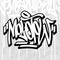 Abstract Word Molotow Graffiti Lettering With A Grey Background