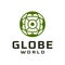 Abstract worldwide earth globe icon